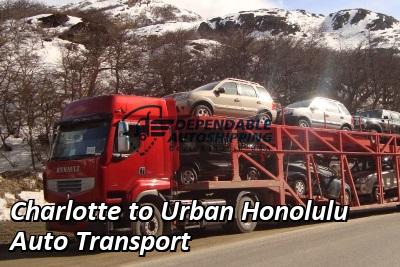 Charlotte to Urban Honolulu Auto Transport