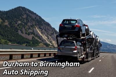 Durham to Birmingham Auto Shipping