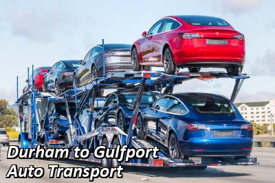 Durham to Gulfport Auto Transport