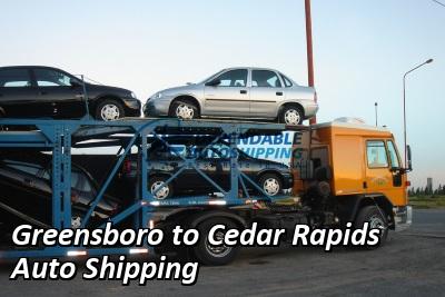 Greensboro to Cedar Rapids Auto Shipping