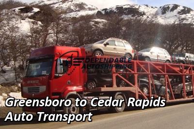 Greensboro to Cedar Rapids Auto Transport