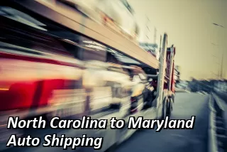 North Carolina to Maryland Auto Shipping